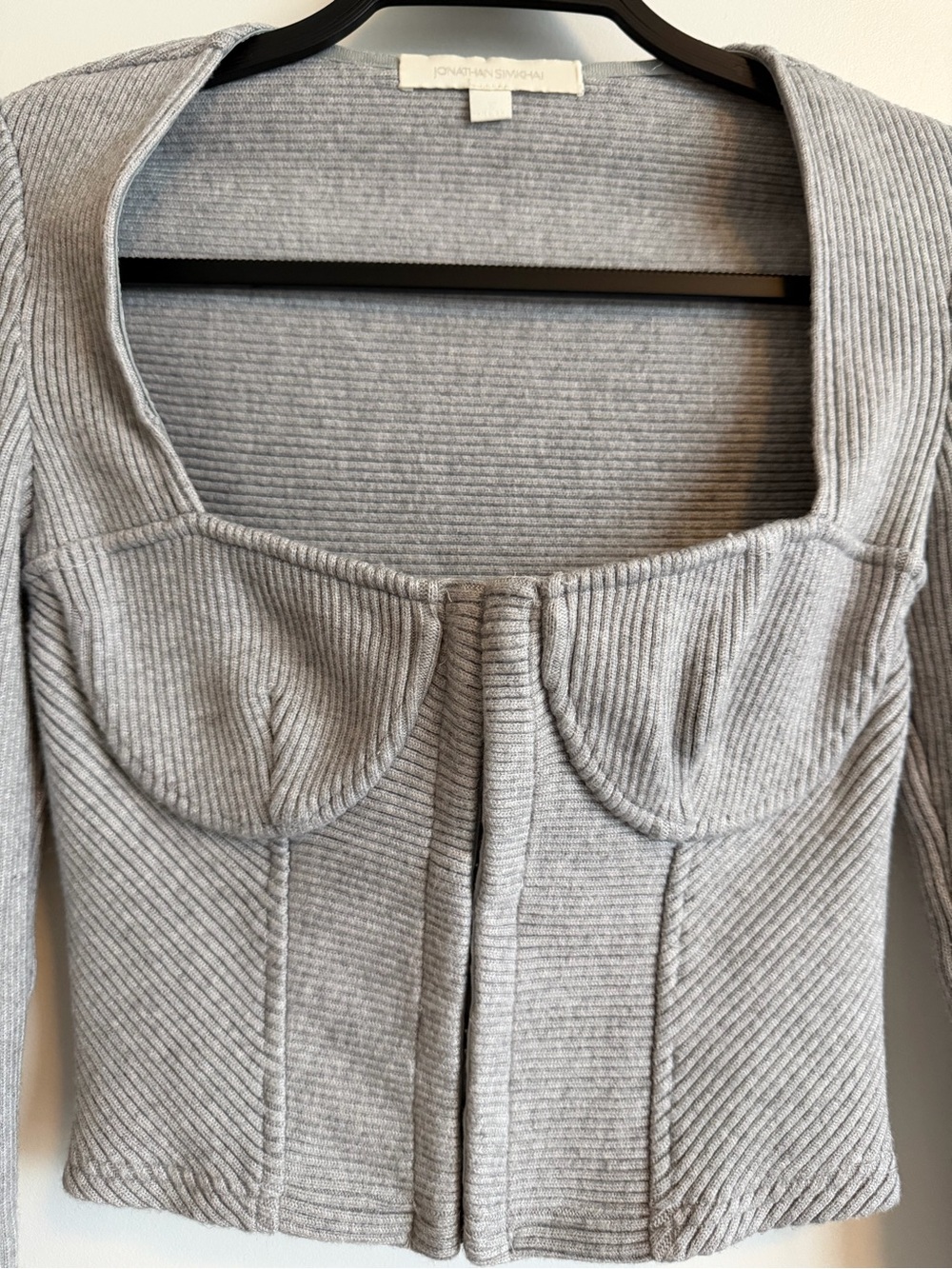 Jonathan Simkhai Ribbed Bustier Top - Picture 3 of 7